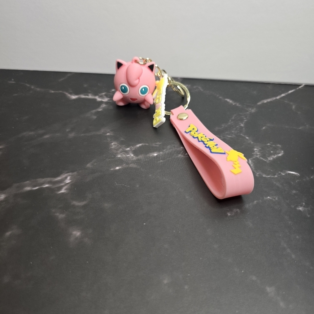 Pokemon Character Jiggly Puff Keychain- Vinyl Figure Charm - Picture 2 of 3